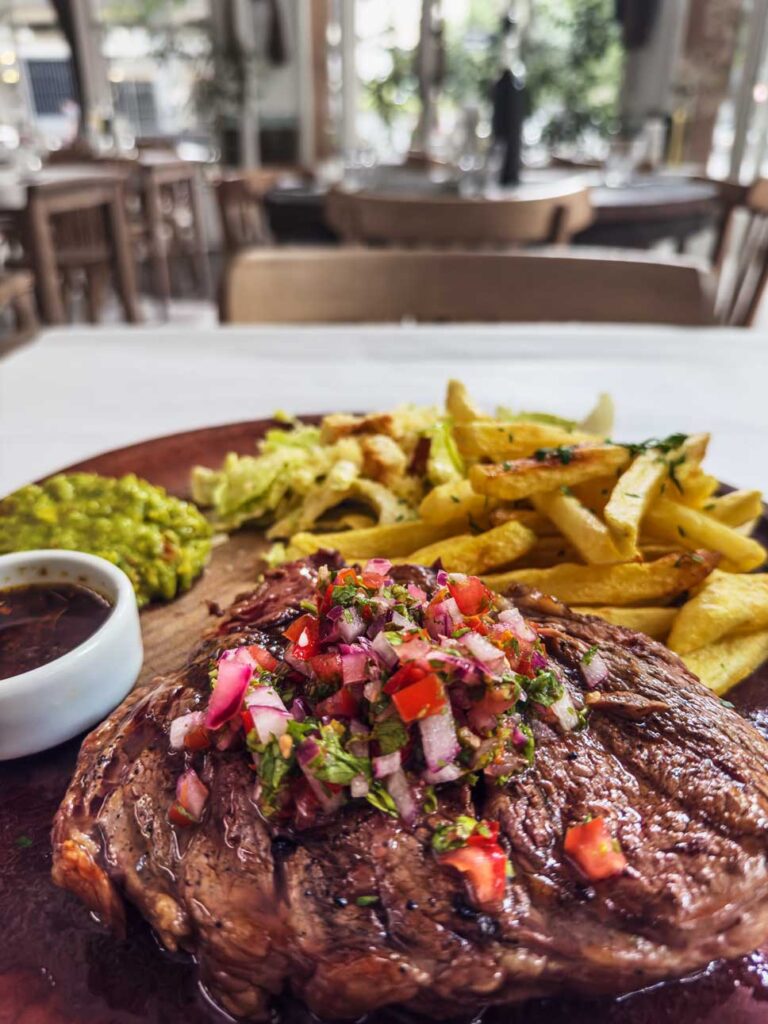 Argentinian steak dinner