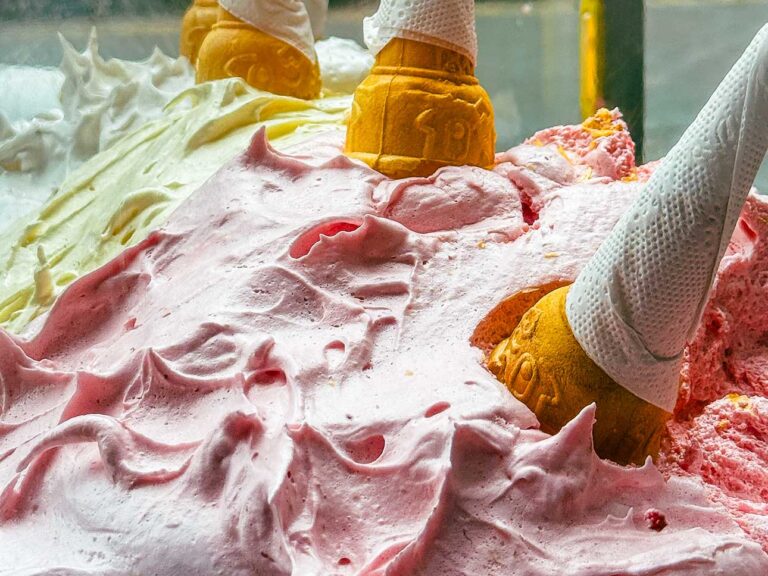 Espumilla, a popular, traditional Ecuadorian street food. It’s meringue in an ice cream cone—yes, really!